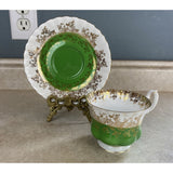 Royal Albert Green Regal Searies Bone China Tea Cup And Saucer Set