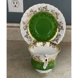 Royal Albert Green Regal Searies Bone China Tea Cup And Saucer Set