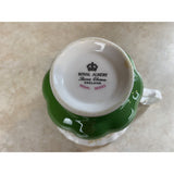 Royal Albert Green Regal Searies Bone China Tea Cup And Saucer Set