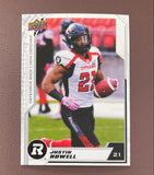 2020 Upper Deck CFL Football Card Blank Back Justin Howell Ottawa Redblacks