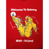 Welcome To Sabang Weh-Island   T Shirt Men's Large Red Graphic