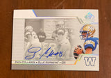 2025 Upper Deck CFL SP Game Used Autograph Zach Collaros CFL-ZC Blue Bombers