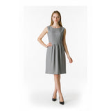 Calvin Klein Women's L Dress, beige,cap sleeve side zipper