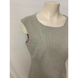 Calvin Klein Women's L Dress, beige,cap sleeve side zipper