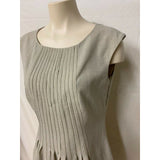Calvin Klein Women's L Dress, beige,cap sleeve side zipper