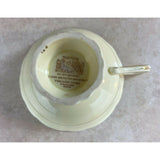 Paragon Double Warrant Green Maple Leaf Yellow Tea Cup & Saucer Ontario Crest