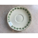 Paragon Double Warrant Green Maple Leaf Yellow Tea Cup & Saucer Ontario Crest