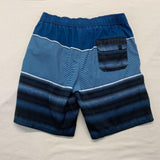Ripzone Swim Trunks Men's Size Large Blue Striped Polyester Mesh Lined Shorts