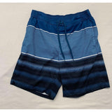 Ripzone Swim Trunks Men's Size Large Blue Striped Polyester Mesh Lined Shorts