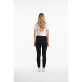 Alfred Sung Black Ankle Pants Women's Size 14 Stretch Nylon/Spandex Flat Front High Waist