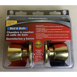 Master Lock TUO0303 Tulip Privacy Door Knob, Polished Brass