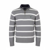 American Eagle1/4 Zip sweater Mens Large Gray Striped Long Sleeve Cotton