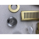 Backnets Solid Brass Handheld High Pressure Brushed Gold Shower Wand