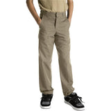 Dickies Boys Flex Waist Flat Front Pant Size 16 Khaki Cotton/Poly