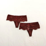 La Senza Lace Thong Women's Size XS Brown Polyamide Blend NWT Lot of 2