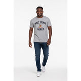 Walt Disney World Men's X-Large Embroidered Mickey Mouse Grey Cotton T shirt