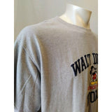 Walt Disney World Men's X-Large Embroidered Mickey Mouse Grey Cotton T shirt