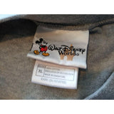Walt Disney World Men's X-Large Embroidered Mickey Mouse Grey Cotton T shirt