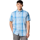 Columbia Big Man's Rapid Rivers II Shirt 6X Blue Plaid Cotton NWOT