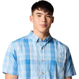 Columbia Big Man's Rapid Rivers II Shirt 6X Blue Plaid Cotton NWOT