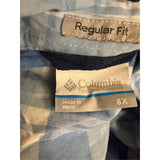 Columbia Big Man's Rapid Rivers II Shirt 6X Blue Plaid Cotton NWOT