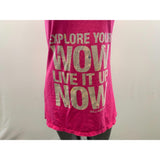 Billabong Women's Pink Short Sleeve T-Shirt Long Length Small Explore your wow