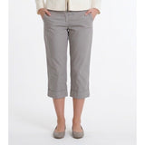 N.W.D New Woman Design Gray Stretch Capri Pants Size 8