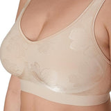 Bali Womens Large Comfort Revolution Wireless Bra, Df3488 Almond Tropic NWT