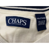 Chaps Men's Sleeveless Sweater Vest Size XXL V Neck White Cotton Pullover