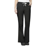 Wink 502 WORK Flare Leg Drawstring Scrub Pants Women's Classic Fit Black Large