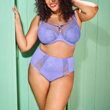 Elomi EL8080JAR Brianna Underwire Padded Half Cup Bra 32J Jacaranda Blue NWT