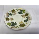 Royal Albert  Bone China England Orphaned Saucer Green Gold Leaf Pattern 5.75"