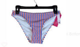 Juniors' Ribbed Cheeky Bikini Botto - Xhilaration™ Red/White/Blue Stripe M (4-6)