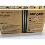 HYPERIKON  42" Ceiling Fan W/Remote Control & Dome Light  New In Box Black & Birch Blades