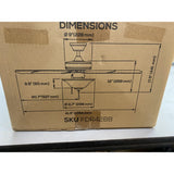 HYPERIKON  42" Ceiling Fan W/Remote Control & Dome Light  New In Box Black & Birch Blades