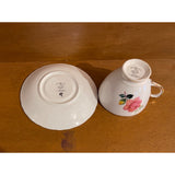 Royal Trent Fine Bone China England Vintage Teacup Saucer Set Pink Yellow Roses