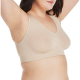 Hanes Women's Get Cozy Pullover ComfortFlex Wirefree Bra Beige (G196)