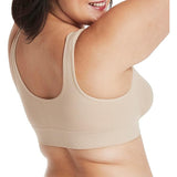 Hanes Women's Get Cozy Pullover ComfortFlex Wirefree Bra Beige (G196)