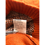 Zaful Women's 8 Cropped Argyle Orange Sweater Long sleeve Viscose/Spandex/Nylon NWT