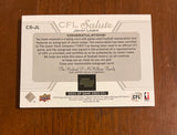 2025 Upper Deck CFL SP Game Used Salute Patch Auto Javon Leake CS-JL Elks #03/25