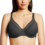 Bali #3439 Smooth Ultra Light Illusion Neckline Underwire Bra Black