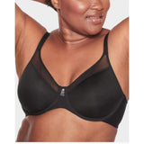 Bali #3439 Smooth Ultra Light Illusion Neckline Underwire Bra Black