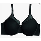 Bali #3439 Smooth Ultra Light Illusion Neckline Underwire Bra Black