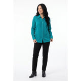 Northern Reflections Women's Tailored Blouse Teal Polyester Medium Long Sleeve