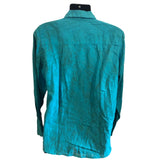 Northern Reflections Women's Tailored Blouse Teal Polyester Medium Long Sleeve