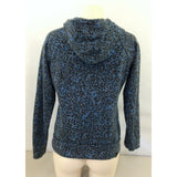 Bench Women's Blue Black Cheetah Print Long Sleeve Full Zip Jacket Size Medium