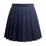 GIRLS Short Pleated Skirt Size Large Blue Side Zip NWOT