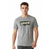 Levi's Men's Camo Logo T Shirt Size Medium Gray Crew Short Sleeve Tee