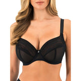 Fantasie FL102436 Devote Underwire Side Support Plunge Bra Black Size 32DDD