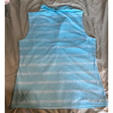 Puma Golf Women's XL sleeveless Golf shirt blue striped poly/spandex pre-owned